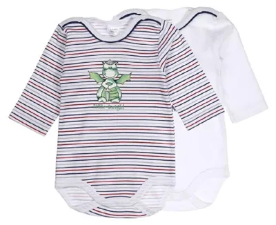 Produktbild von KANZ Jungen Babybody 2er Pack Langarm Gr. 50 - 92 68