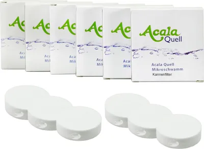 A product shot of multiple boxes of water filters and several individual filters.