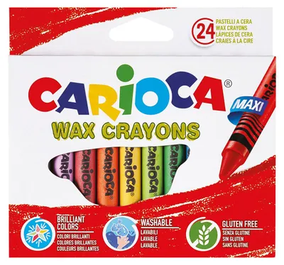 Immagine prodotto di Pastelli a cera Carioca Maxi, 24 pz