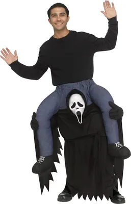 Produktbild von Scream Huckepack Kostüm für erwachsene schwarz - Einheitsgröße