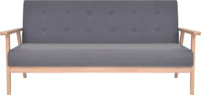Obrázek produktu pro vidaXL Třímístná pohovka Fabric Dark Grey