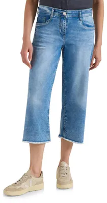 Produktbild von Cecil 3/4 Wide Leg Jeans Light Blue Washed 32