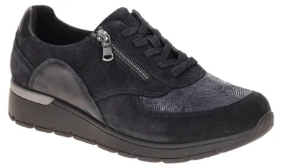 Produktbild von Waldläufer K Damenschuhe - bequeme Schnür- Halbschuhe blau