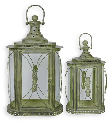 Produktbild von Paar Windlichter Windlicht Blechlaternen Replikat Retro Design Dekoration