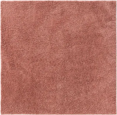 Produktbild von benuta Teppich Wohnzimmer Soho Rosa 160x160 cm Hochflorteppich Wohnzimmerteppich Quadratisch Rutschfest Flauschig Plüsch Shaggy Weich