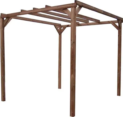 Image de Pergola 8,88 m² – Bois Thermochauffé – Toit Plat