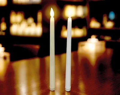 Produktbild von LED-Stabkerze 26x2cm für AAA-Batterien Lieferumfang 2 Stück sortiert