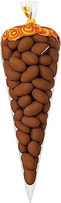 Produktbild von Kakaomandeln mit 100% Kakao – Gebrannte Mandeln | 80g im Spitzbeutel | Als Geschenk für Party, Hochzeit und Geburtstag