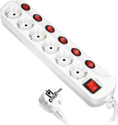 Produktbild von Steckdosenleiste 6x2P+Z 1,5m OR-AE-13162(GS)/1,5M Schuko