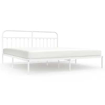Immagine prodotto di vidaXL Struttura letto con testiera in metallo bianco 200x200 cm