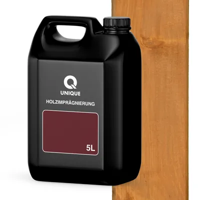 Produktbild von Q UNIQUE Holzimprägnierung  Eichen 5 L Holzschutz 2 In 1 Grundierung Mit Schutz Farbimprägnierung Imprägniermittel Innen & Außen