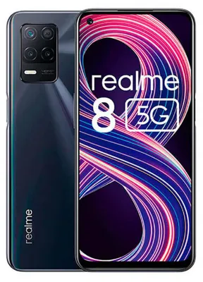 Produktbild von realme 8 5G, 16,5 cm (6.5"), 6 GB, 128 GB, 48 MP, Android 11, Schwarz