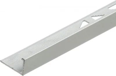 Zdjęcie produktu dla Profil do glazury narożny aluminiowy 10mm Cezar Srebrny Mat 3m