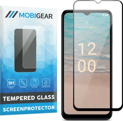 Produktbild von Mobigear Premium  Nokia G22 Panzerglas Gehärtetes Glas Displayschutz - Hüllenfreundlich - Schwarz