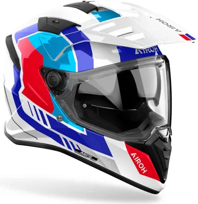 Produktbild von Airoh Bandit Horn Enduro Helm, weiß/blau/rot, L (59/60)