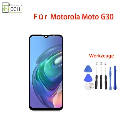 Produktbild von Für Motorola Moto G30 XT2129 LCD Display Rahmen Touchscreen Schwarz