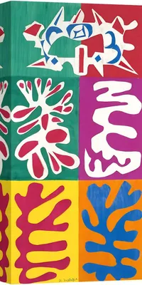 Image de Impression d'art sur toile, Henri Matisse - Panneau avec masque, 1947 - 100 x 50 cm