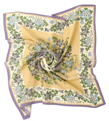 Produktbild von Prettystern 65x65 cm 100% Seide Damen Halstuch leicht Sommer Frühling Seidentuch
