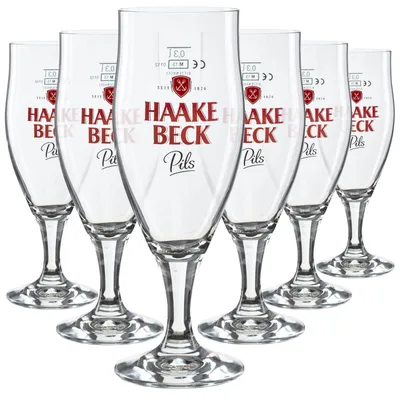 Produktbild von Haake Beck Bierglas 0,4L IKARIA Pokal – Geeicht & Hochwertig – Elegantes Bierglas für perfekten Genuss – Offizielles Markenglas für Zuhause & Gastro