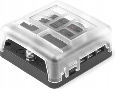 Produktbild von Sicherungskasten 6-fach mit LED-Anzeige und Masseleiste AMIO-03038