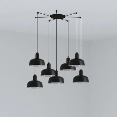Produktbild von TATAWIN S Hängelampe 7 Lichter Schwarz 20340-117-7L