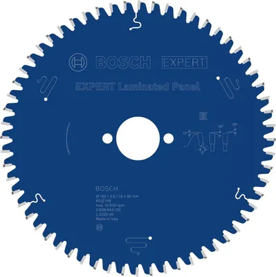 Productafbeelding van EXPERT Zaagblad voor laminaatpanelen, 190x2,6/1,6x30 mm, Z60