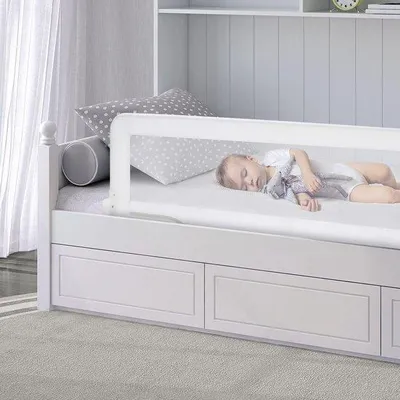 Immagine prodotto di Letto a scomparsa con contenitore da 150 cm di larghezza e base da 2 pollici, con materasso standard - Bianco con cassetti