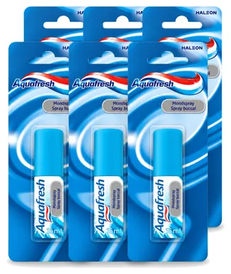 Produktbild von 6 x Aquafresh Odol Mundspray - Minze - 15 ml - Vorteilspackung - 6 Stücke