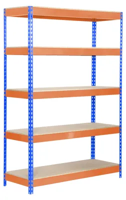 Imagen del producto de Simonrack Estantería Industrial, 2000x1200x600 mm, 300 kg de punto de flexión, 5 Estantes de madera - Bricoforte