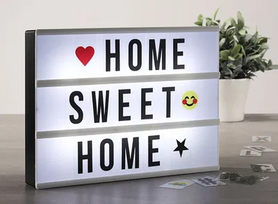 Produktbild von Kino Leuchtkasten Leuchtbox Leuchtschild Lichtbox Schriftzug Buchstaben Emojis