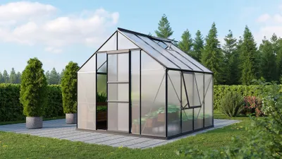 Obrázek produktu pro Vitavia skleník "Meridian 1 6700" černý 6,7 m² 6 mm HKP