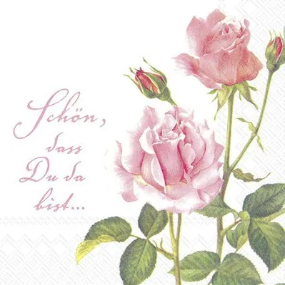 Produktbild von Servietten 33x33 cm - A ROSE FOR YOU