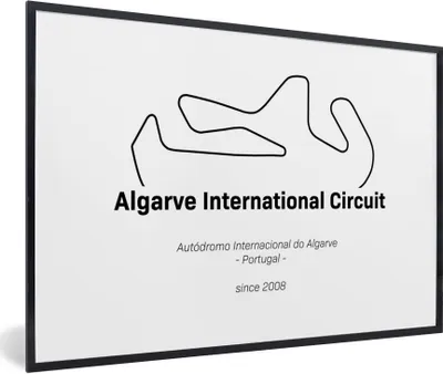 Produktbild von MuchoWow® Gerahmtes Poster Portimao - Formel 1 - Rennstrecke 60x40 cm - Poster mit Schwarzem Bilderrahmen Wandposter Rahmen Foto Bilder - Printing - Wanddeko Schlafzimmer