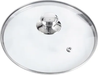 Produktbild von Orion | Glasdeckel - mit Edelstahlring - Ø 30 cm - 200°C Hitzebeständiges Glas - Universaldeckel - für Topf und Pfanne - mit Dampfauslass