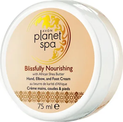 Produktbild von AVON planet spa Blissfully Nourishing Fuß- und Ellbogencreme mit AHA-Fruchtsäuren