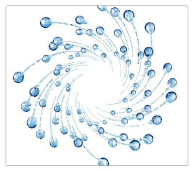 Produktbild von Spritzschutz Herdabdeckplatte Schneidebrett aus Glas Wassertropfen 1-Teilig (60x52cm)