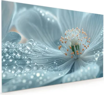 Produktbild von Küchenrückwand Spritzschutz Glas mit Motiv Blumenpracht 40 x 40 cm