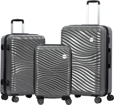Obrázok produktu pre Sada kufrov s tvrdou škrupinou Biggdesign Moods Up – antracitová, robustná