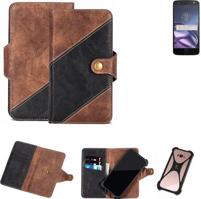 Produktbild von K-S-Trade Handy Hülle Schutz Hülle Schutzhülle Bookstyle Case kompatibel mit Motorola Moto Z3 Handy Cover Hülle Schutztasche 1x