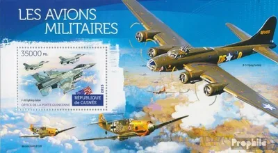 Produktbild von Briefmarken Guinea 2015 Mi Block 2544 (kompl. Ausgabe) postfrisch Militärflugzeug
