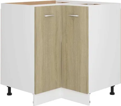 Obrázok produktu pre vidaXL Rohová podnož Lyon Sonoma dub 75,5x75,5x81,5 cm Materiál na báze dreva