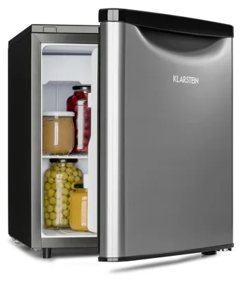 Produktbild von Klarstein Yummy - Kühlschrank, mit Gefrierfach, , Kühlmittel: R600a, 42 dB, 1 x Gitterboden, inkl. Tropfschale, 45 L, Gefrierfach: 3 Liter, Kühlschrank: 42 L, silber