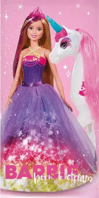 Produktbild von Barbie Born to Dream Badetuch, Strandtuch 70x140cm