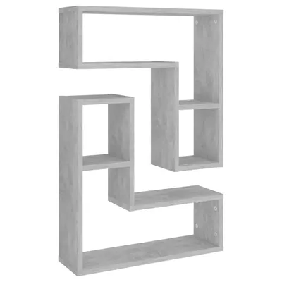Obrázek produktu pro vidaXL Nástěnné police 2 ks. Betonově šedé 50x15x50 cm odvozený dřevěný výrobek