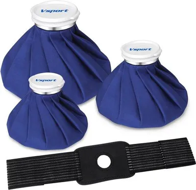 Productafbeelding van Herbruikbare IJszak voor Blessures - Warm en Koud Therapie, 4-Pack met 3 Maten (6"/9"/11")