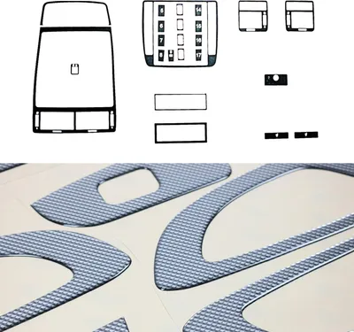 Zdjęcie produktu dla Dekoracja wnętrza kokpitu dla Seat Alhambra 1995-2004 Carbon optic 25szt