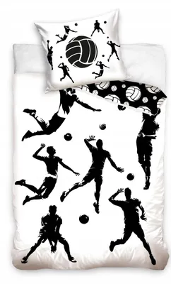 Produktbild von Carbotex Bettwäsche-Set Baumwolle 140x200 cm Volleyballspieler