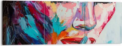 Produktbild von Bild auf Leinwand - Leinwandbild - Mädchen Gesicht - 150x50cm - Wand Bild - Wanddeko - Wandbilder - Leinwanddruck - Bilder - Kunstdruck - Wanddekoration - Leinwand bilder - Wandkunst - CA150x50-3444
