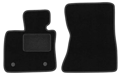 Produktbild von Velours-Fußmatten Vorne für BMW X6 E71 2008-2014 (SUV) – 2-tlg, Schwarz, passgenau – Wielganizator LUX – Ausführung W0922