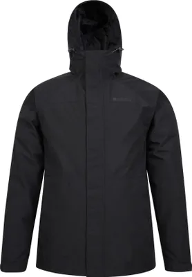 Produktbild von Mountain Warehouse - "Alaskan" Jacke, wasserfest 3 in 1 für Herren MW3614 (L) (Schwarz)